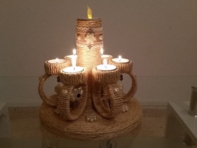 Como hacer candelabro porta velas romántico para san valentin