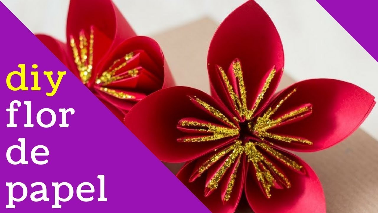 Como hacer flores de papel  { FÁCIL RÁPIDO Y ORIGINALES } decoracion para regalar.
