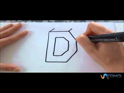 Cómo hacer la letra D en 3D