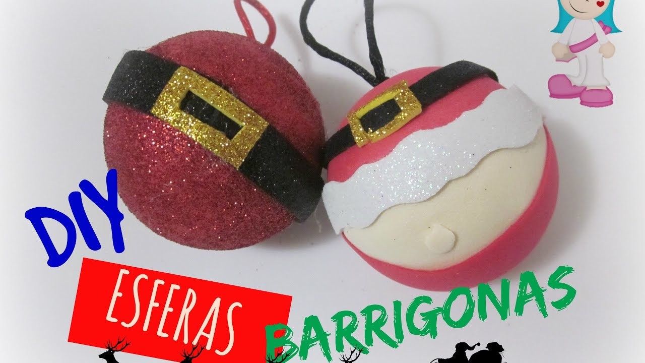 DIY esferas barrigonas de Santa rápidas fáciles y bonitas!. ESFERAS ORIGINALES