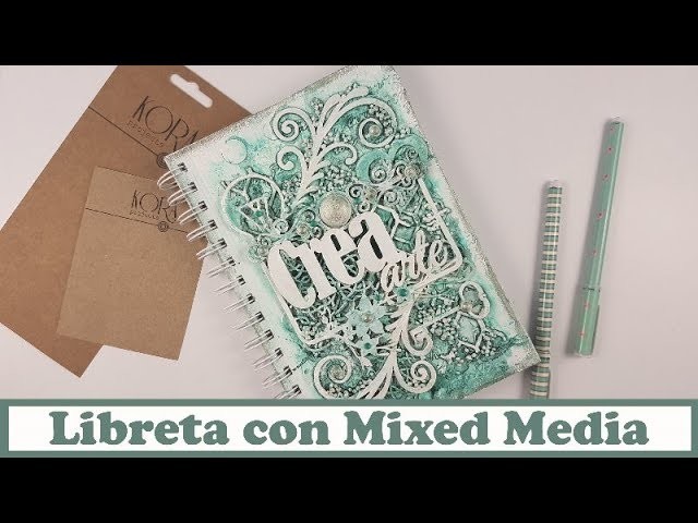 Libreta reciclada con Mixed Media, con Kora Projects