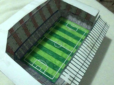 Maqueta de un estadio de fútbol
