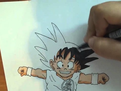 Pintando a Goku  pequeño