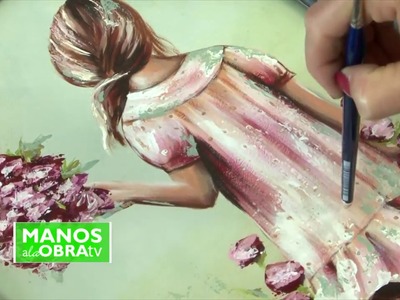 Pintar cuadros - Pintar Nena con flores - Luciana Zappa