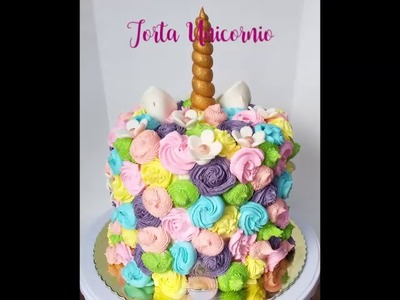 Torta Unicornio con buttercream