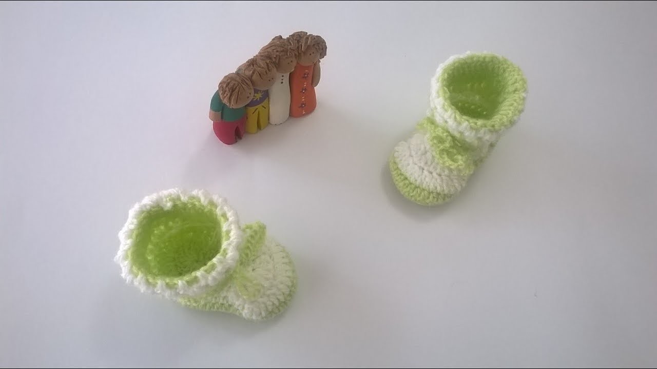 Botitas verdes y blancas