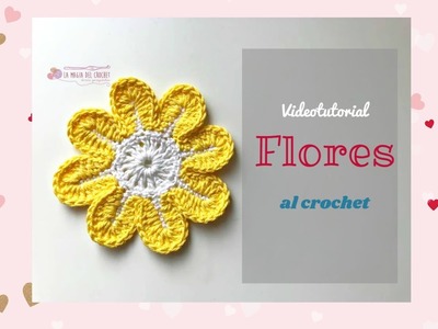 Cómo hacer flores de 8 petalos al crochet  -La Magia del Crochet-