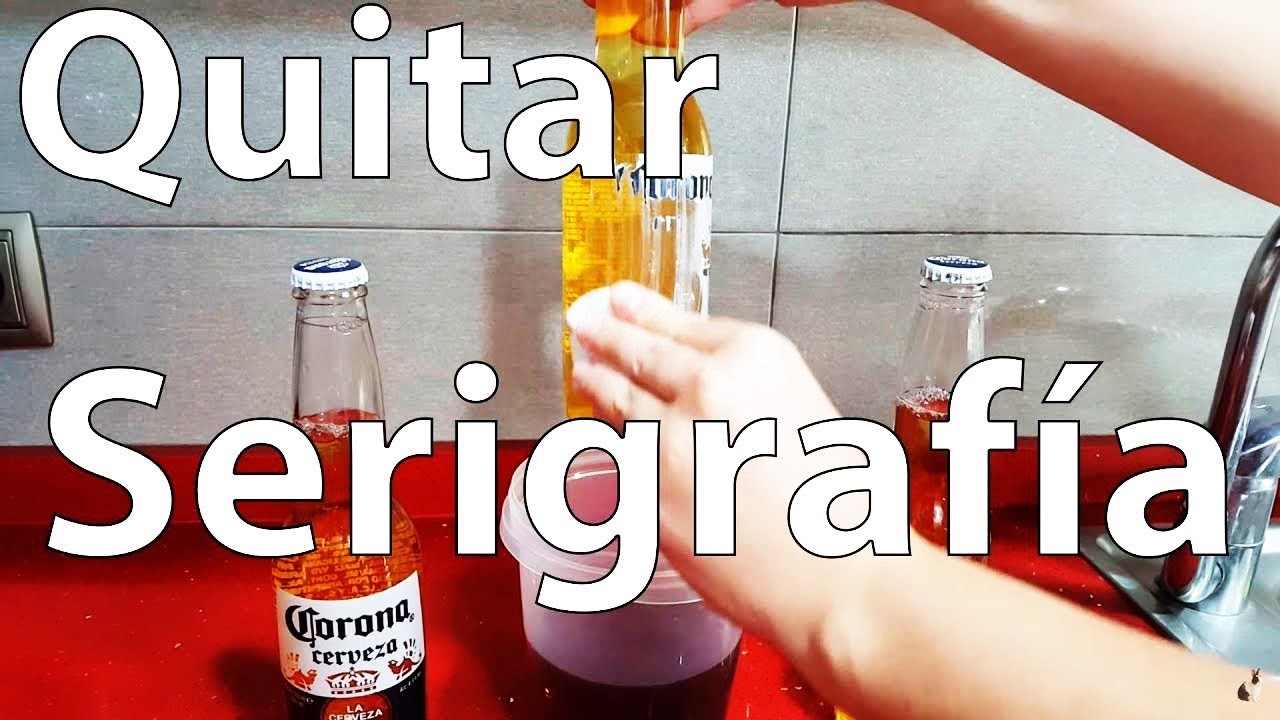 Como quitar serigrafías de pintura al horno de botellas o vasos de cristal - Perk a Cola