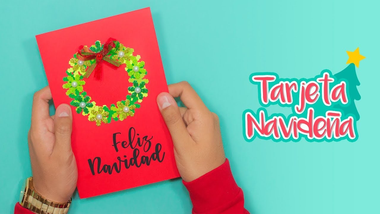 DIY: Tarjeta Corona Navideña - ESPECIAL DE NAVIDAD