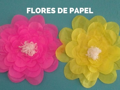 Flores de papel seda