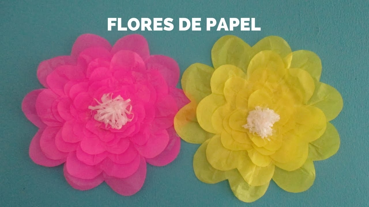 Flores de papel seda