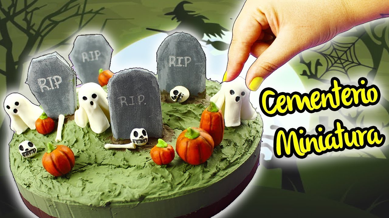 HAZ un CEMENTERIO Embrujado en MINIATURA!! Manualidades para Halloween