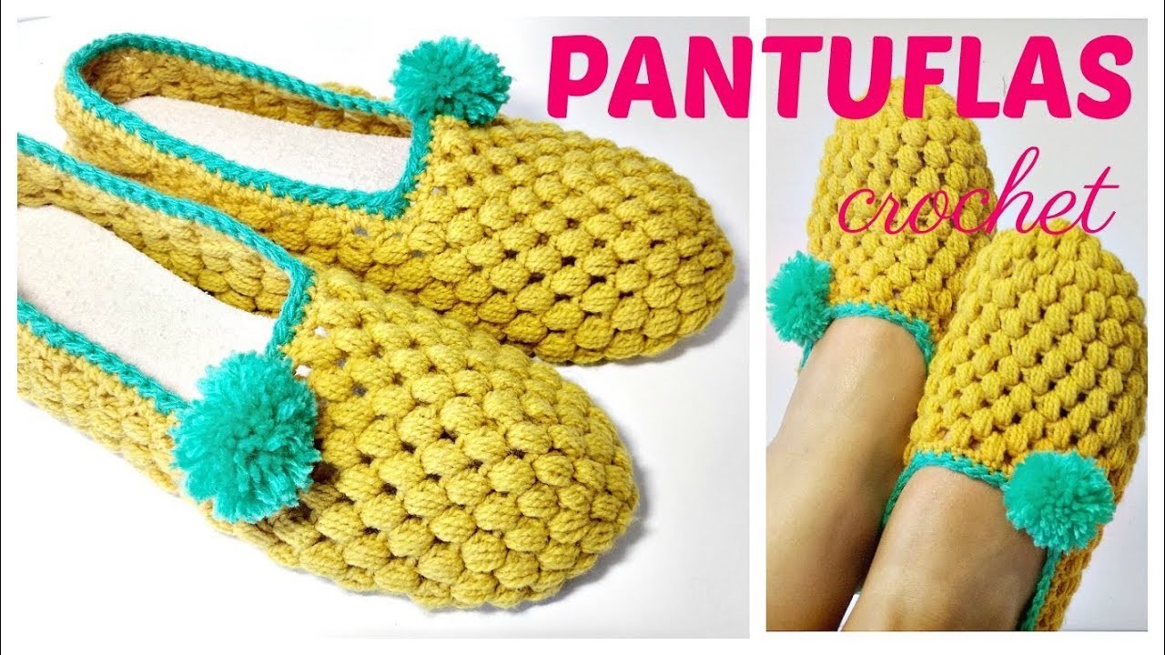 Pantuflas a crochet para adultos todas las tallas
