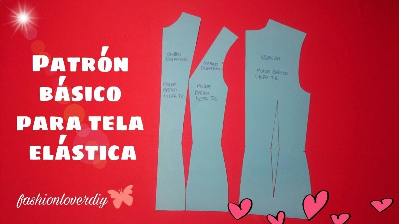 Patrón Básico con Reducciones para blusa en Tela Elástica o Lycrada