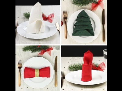 5 formas de decorar tus servilletas para tu mesa en Navidad