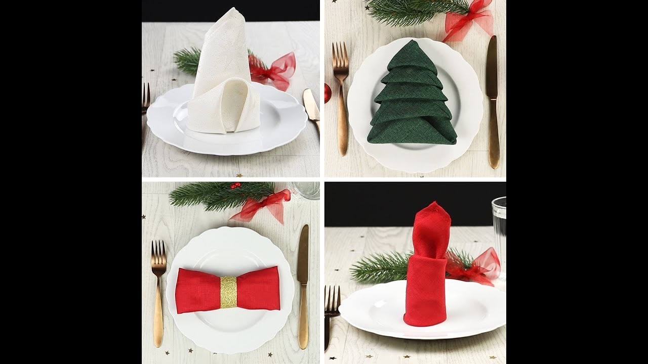 5 formas de decorar tus servilletas para tu mesa en Navidad