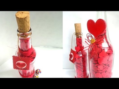 Botella decorada con Corazones [idea regalo]
