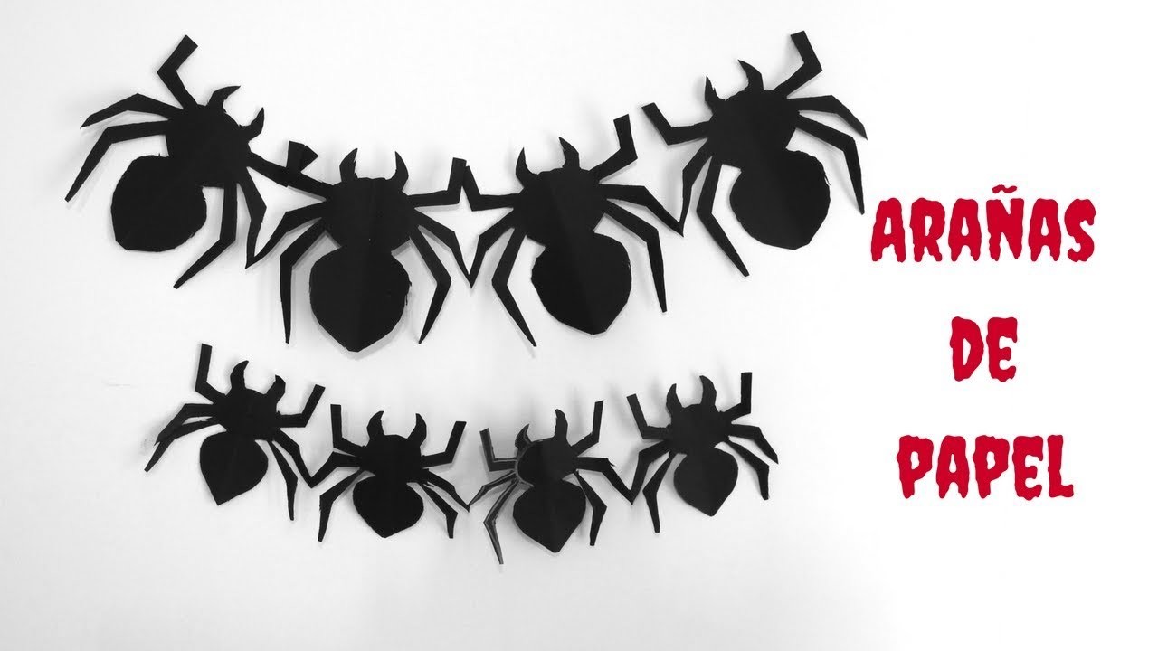 Cómo Hacer Arañas de Papel - Guirnaldas para Halloween