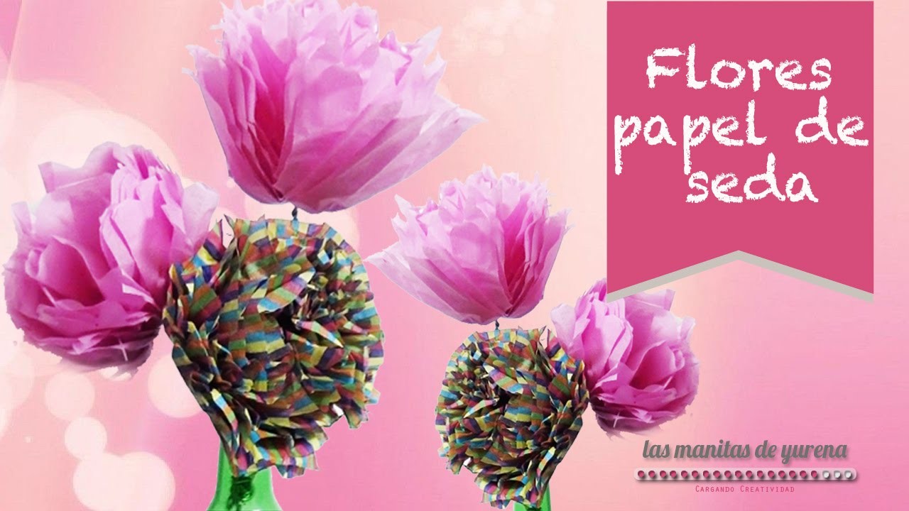 Como hacer Flor de Papel de seda!! decorar con flores