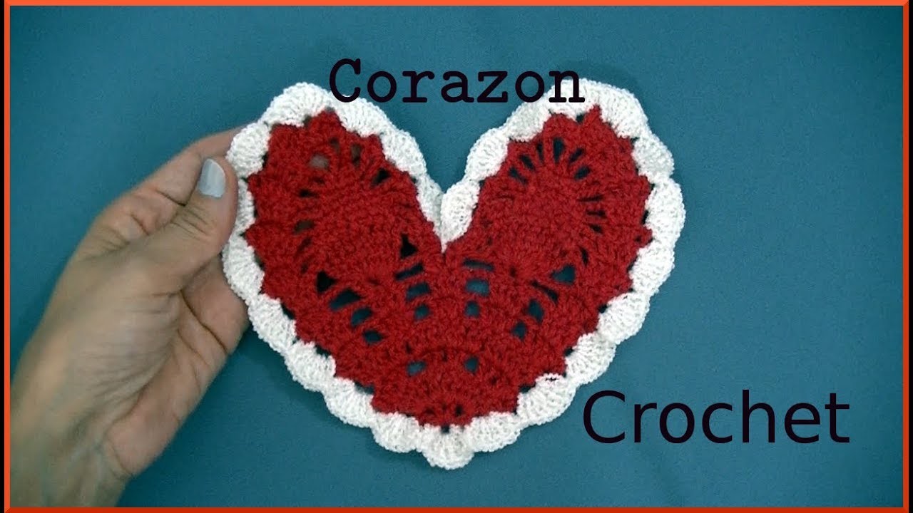 Como hacer un CORAZON a #crochet para el Día del Amor y Amistad tutorial paso a paso. Moda a Crochet
