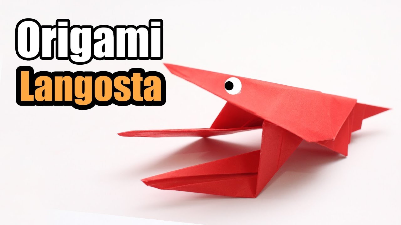 Como hacer una Langosta de papel - ANIMALES DE PAPEL - origami langosta de papel
