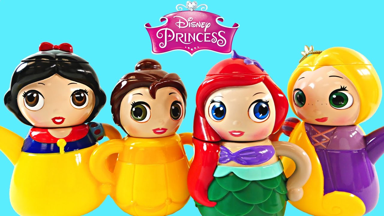 Disney Princesas Fiesta Del Té Huevos Sorpresa Ariel Blanca Nieves Rapunzel Y Bella Play Doh