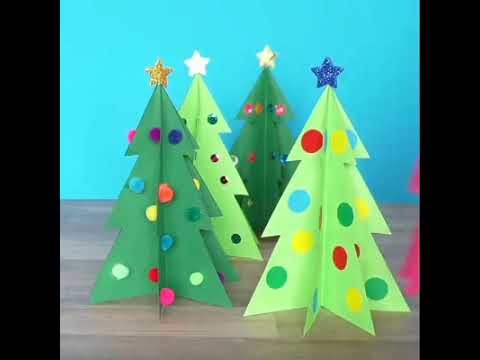 Manualidad Árbol de Navidad con cartón en 3D