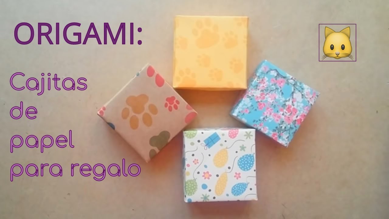 Origami: Cajitas de papel para regalo