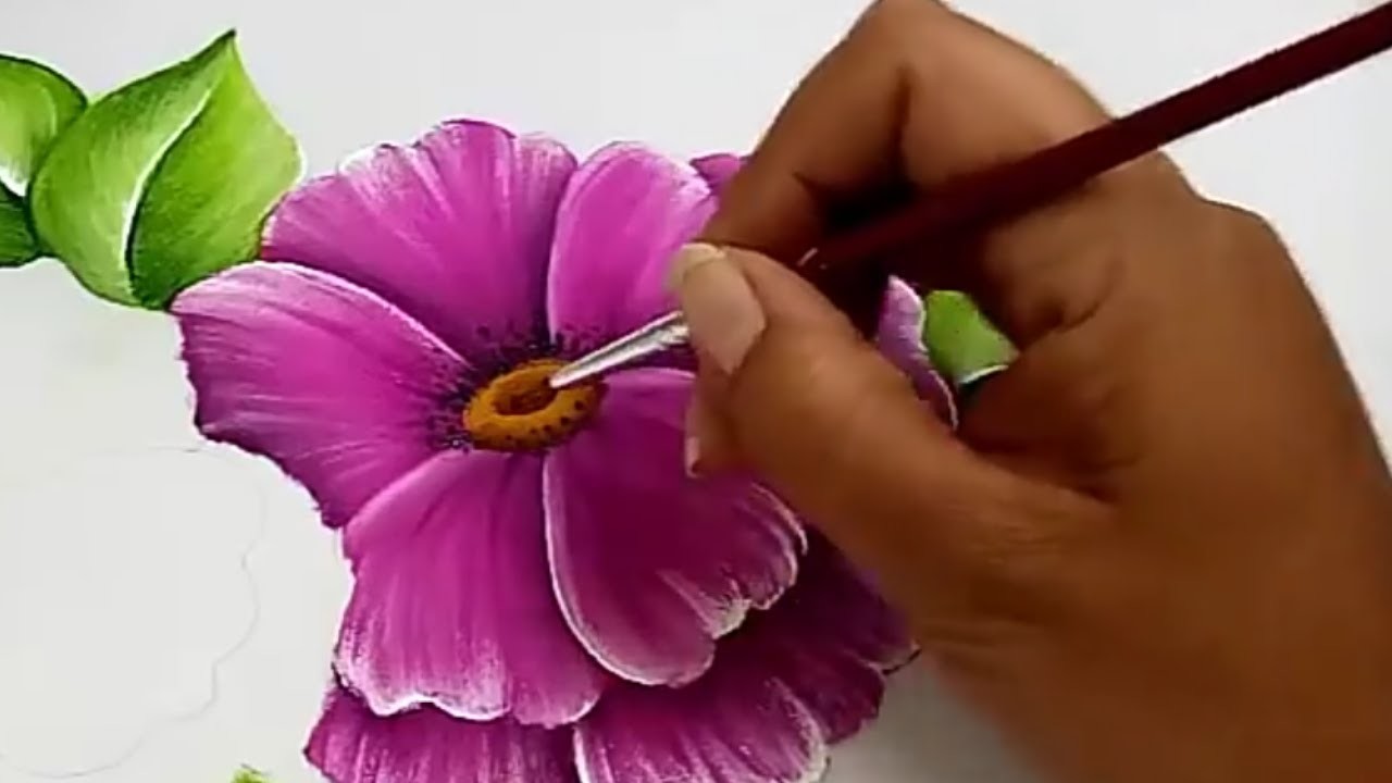 Pintura Textil Pintura En Tela. Como Pintar Flores Fácil