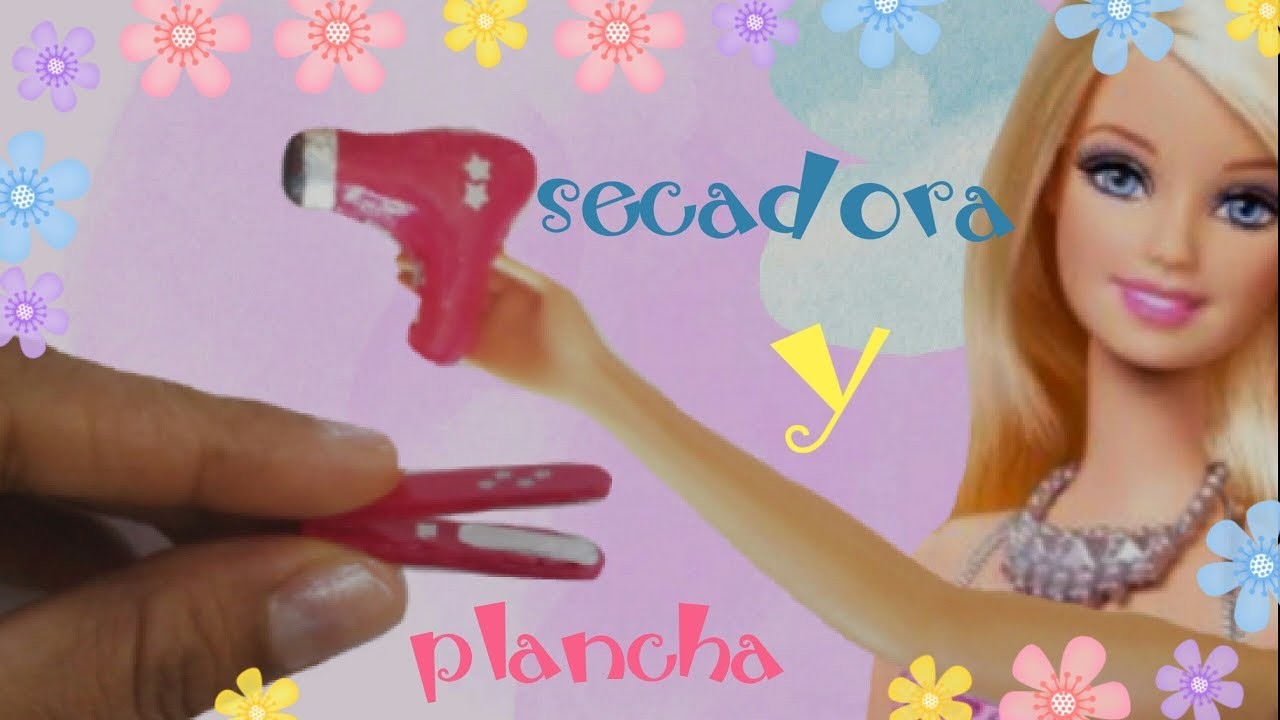 Plancha y secadora para barbie hechas con silicon caliente
