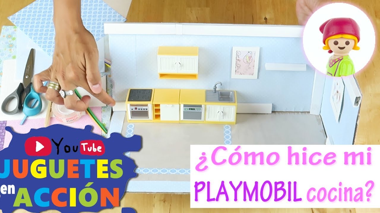 Playmobil en español ☀  ¡Aprende a hacer tu propia cocina! Playmobil DIY ☀ videos de juguetes