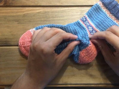 Tejetécnica - Alinear el talón con la puntera en calcetines