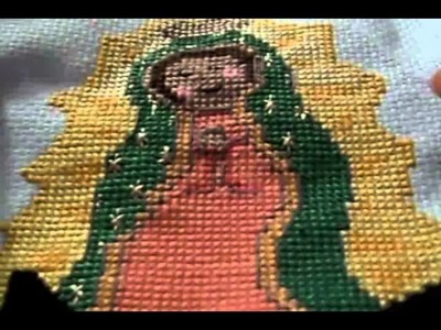 Tutorial Virgen en punto de cruz con colores de la Virgen del Tepeyac 5 de 5.