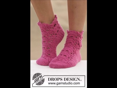 Calcetines de crochet tejidos a mano con ganchillo