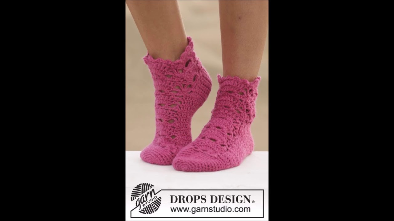 Calcetines de crochet tejidos a mano con ganchillo