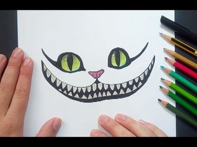 Como dibujar al gato de Cheshire paso a paso - Alicia en el pais de las maravillas | How to draw