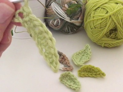 Como hacer Hojas Basicas en Crochet (5 formas de hojas FACIL)