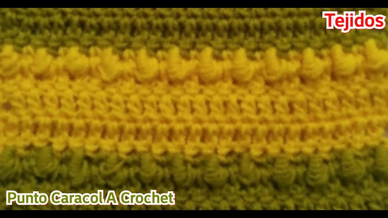Crochet: Como Tejer El Punto Caracol A Crochet - Manualidades La Manita Felíz