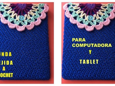 Crochet:  Funda Para Computadora o Tablet Basic Crochet Laptop Cover :)