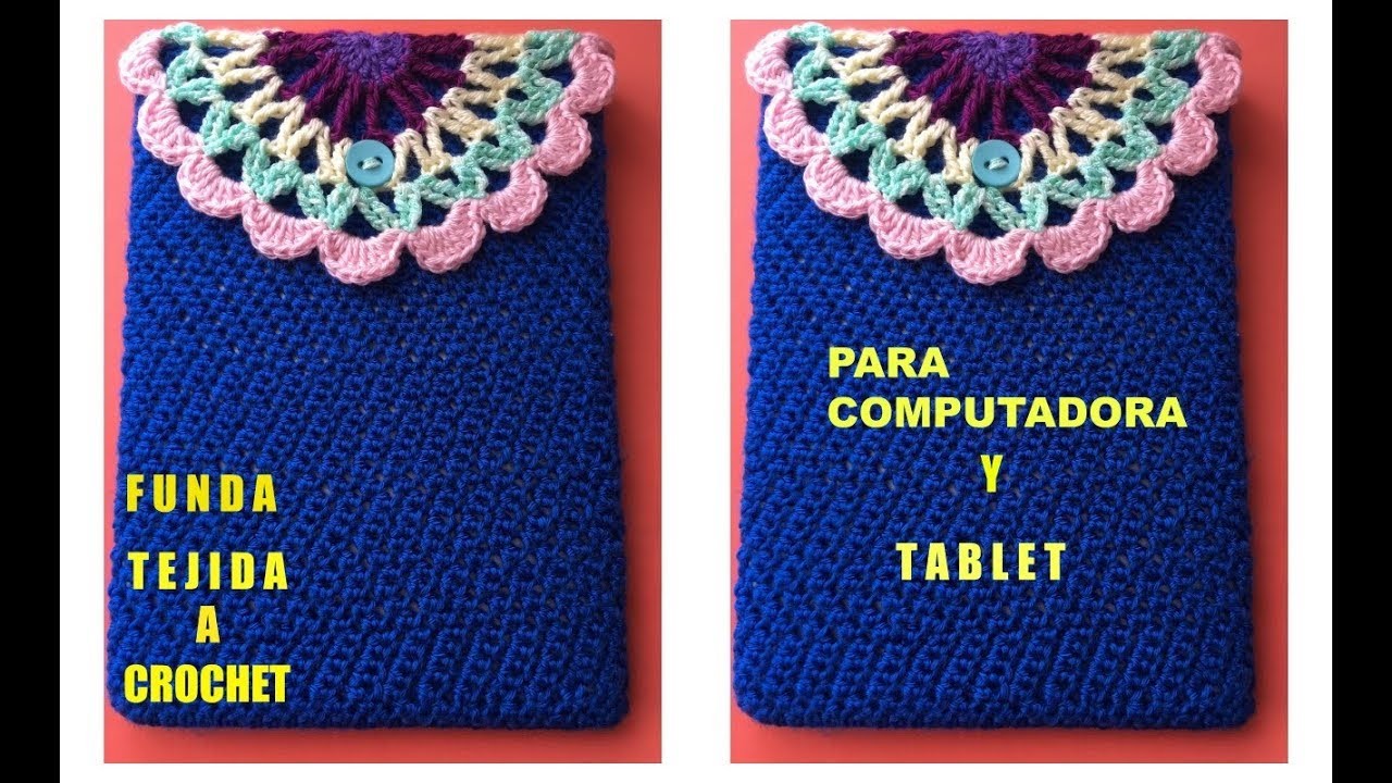 Crochet:  Funda Para Computadora o Tablet Basic Crochet Laptop Cover :)