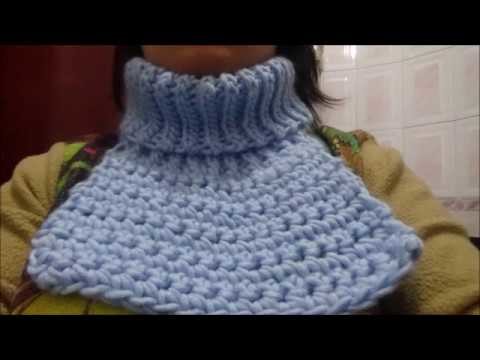 Cuello con pechera tejido a crochet, muy fácil y rápido