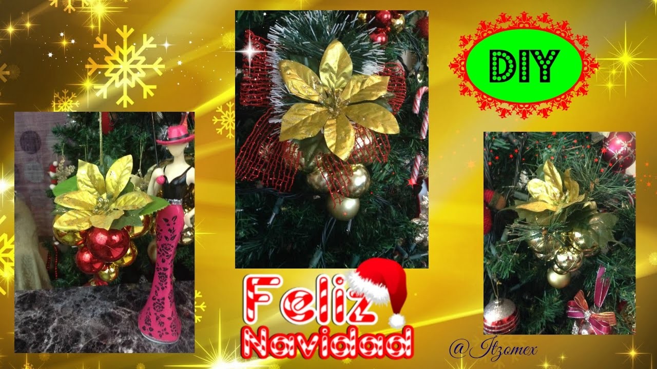 Diy Racimo de Esferas Navideñas. Ornamento para árbol de Navidad.By ITzomex
