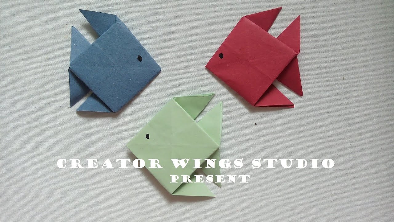 Fish Origami , Como hacer unpez de papel , พับปลากระดาษ
