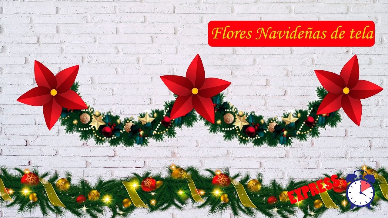 Flor de tela Navideña - Especial Navidad 4