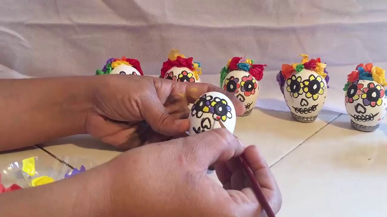 La catrina en cascaron decorado