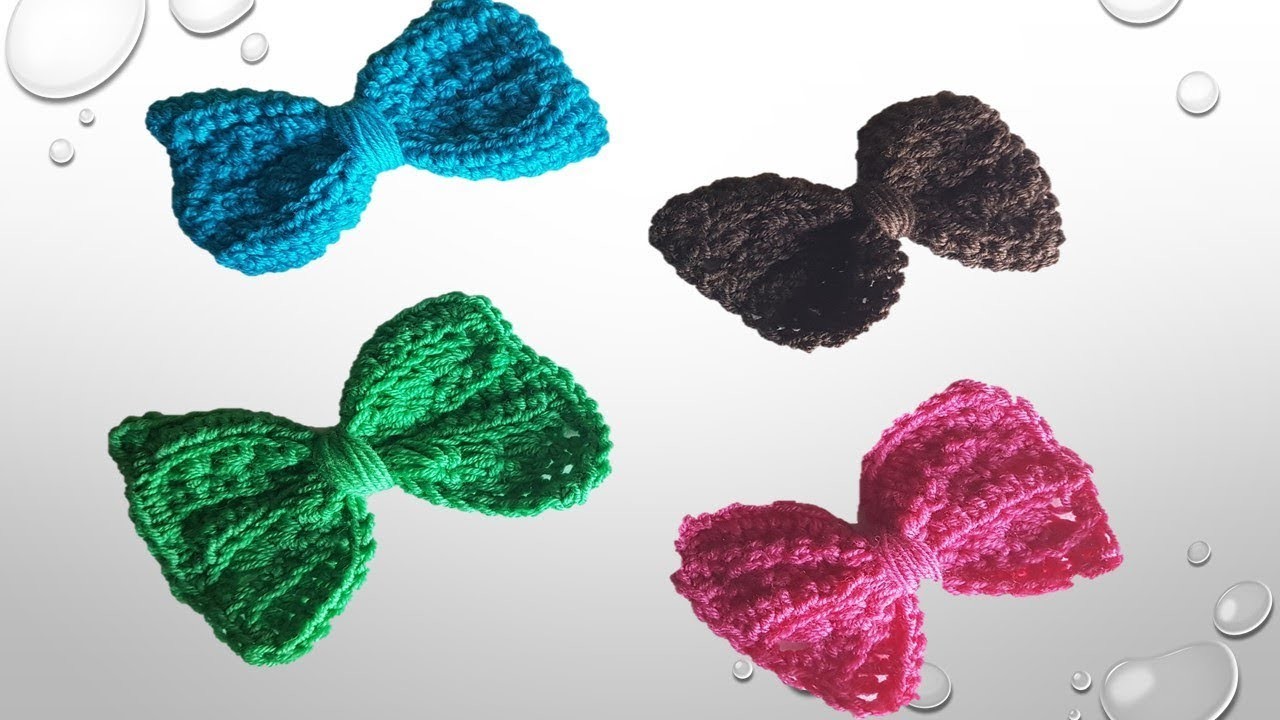 Lazo a crochet punto estrella- lazo a ganchillo punto estrella