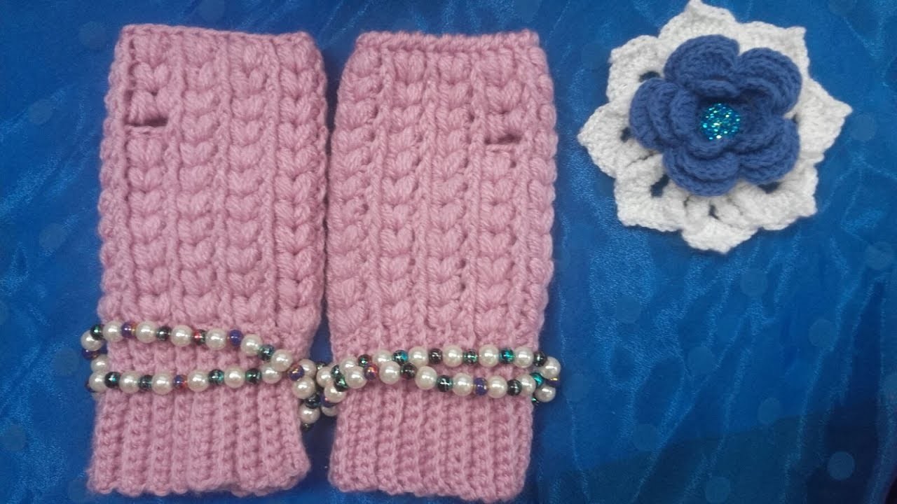 Mitones en Tejido Crochet