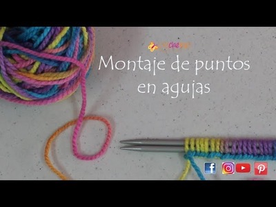 Montaje de puntos en aguja-Crochelines-