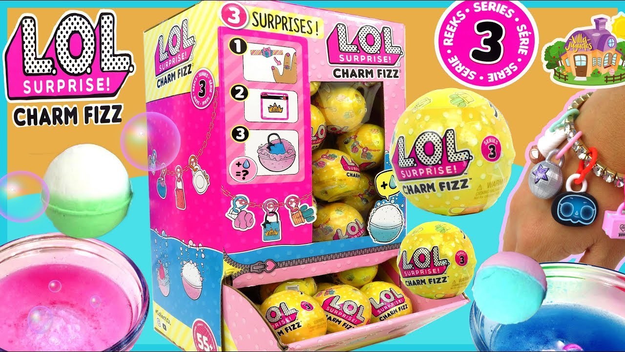 NUEVAS  LOL Charm Fizz Serie 3 Bolas Efervescentes LOL con Dijes y Tatuajes Sorpresas Parte 1