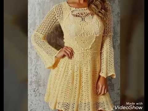 Precioso vestido para verano tejido a crochet - patrones